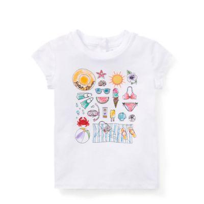 Ralph Lauren Cotton Jersey Graphic T-shirt White/multi 6m