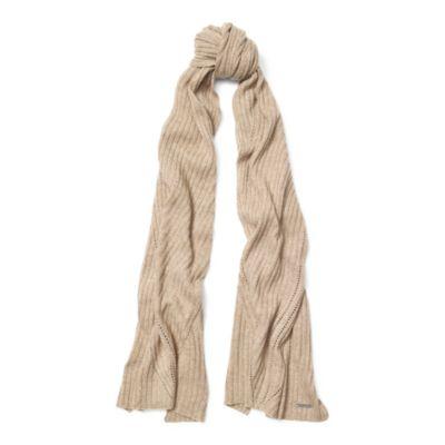Ralph Lauren Rib-knit Wool-blend Scarf Lt Camel