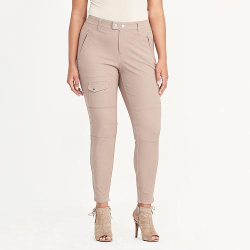 Ralph Lauren Lauren Woman Stretch Cotton Cargo Pant Truffle