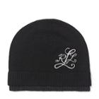 Ralph Lauren Lauren Monogram Beanie Black/dark Charcoal