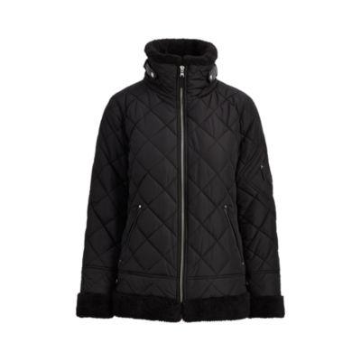 Ralph Lauren Faux-shearling-trim Jacket Black