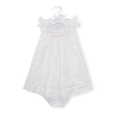Ralph Lauren Windowpane Cotton Dress White 9m