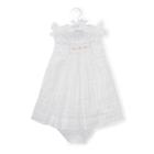 Ralph Lauren Windowpane Cotton Dress White 9m