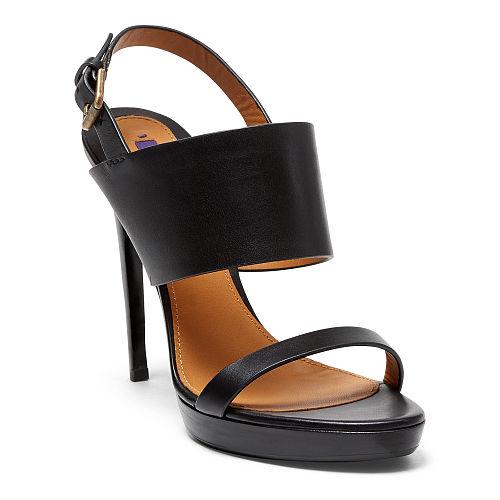 Ralph Lauren Jemila Calfskin Sandal Black