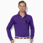 Polo Ralph Lauren Custom Fit Cotton Mesh Polo Vista Purple