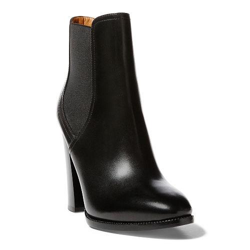 Ralph Lauren Hadria Calfskin Boot Black