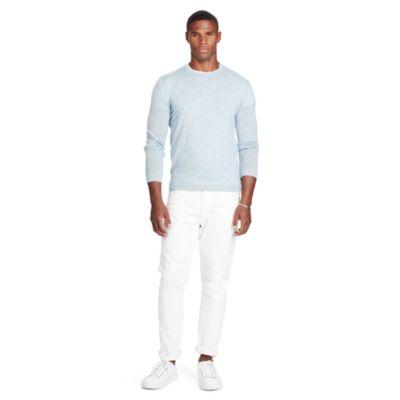 Ralph Lauren Cashmere Crewneck Sweater Chambray Heather