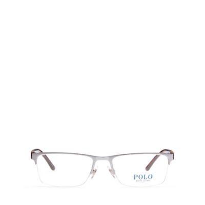 Ralph Lauren Rimless Rectangular Eyeglasses Matte Gunmetal