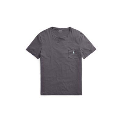 Ralph Lauren Custom Slim Fit Cotton T-shirt Charcoal Grey