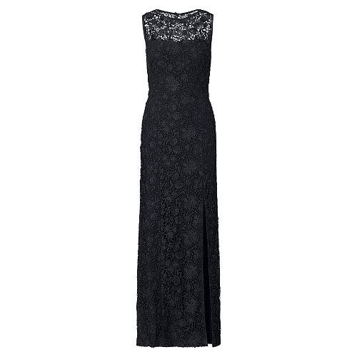 Ralph Lauren Lauren Lace Open-back Gown Black