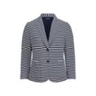 Ralph Lauren Striped Knit Cotton Jacket Navy/white