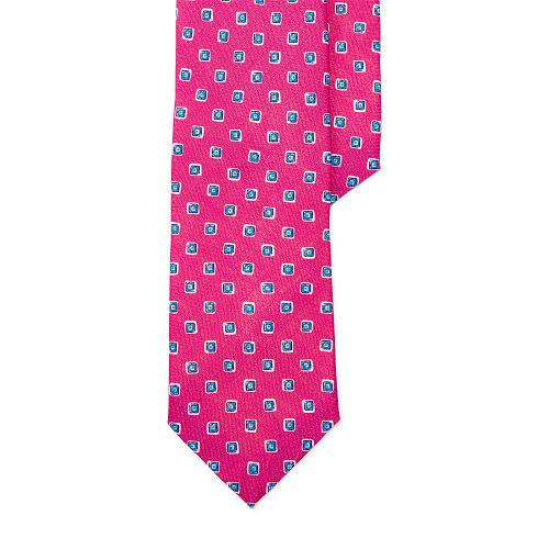 Polo Ralph Lauren Neat Linen Narrow Tie Bright Pink
