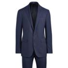 Ralph Lauren Polo Grid-patterned Wool Suit Navy And Black