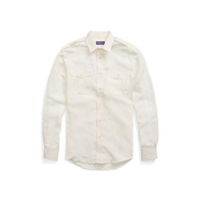 Ralph Lauren Silk-linen Shirt Cream