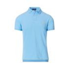 Ralph Lauren Custom Slim Fit Mesh Polo Chatham Blue/yellow