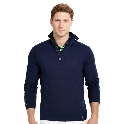 Ralph Lauren Rlx Golf Lined Wool-blend Pullover French Navy