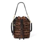 Ralph Lauren Laser-cut Suede Drawstring Bag Black