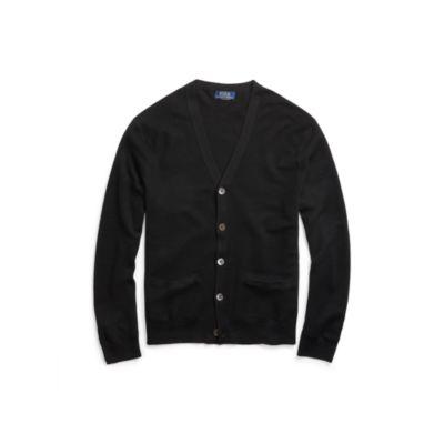 Ralph Lauren Merino-silk-cashmere Cardigan Polo Black