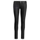 Ralph Lauren Stretch Leather Skinny Pant Polo Black