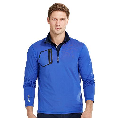 Ralph Lauren Rlx Golf Tech Jersey Half-zip Pullover New Periwinkle