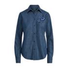 Ralph Lauren Embroidered Denim Shirt Mineral Blue Wash Sp