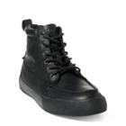 Ralph Lauren Tavis Leather High-top Sneaker Black