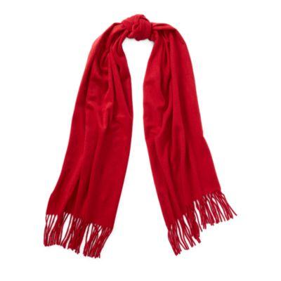 Ralph Lauren Cashmere-wool Muffler Scarf Bristol Red Hol
