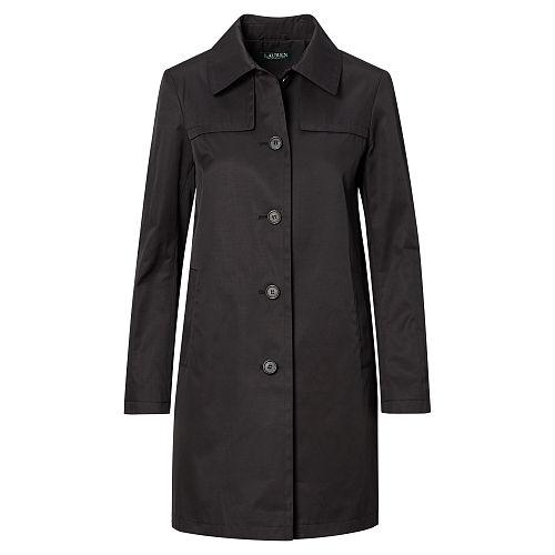 Ralph Lauren Lauren Cotton-blend Trench Coat Black