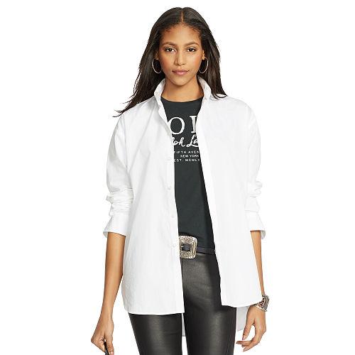 Polo Ralph Lauren High-low Hem Poplin Shirt
