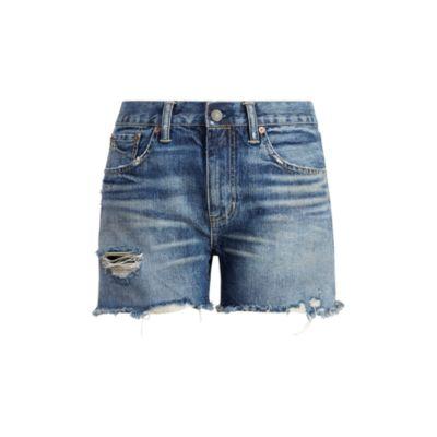 Ralph Lauren Frayed Denim Short Medium Indigo