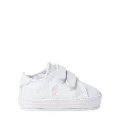 Ralph Lauren Easten Ez Leather Sneaker White Tumbled 1 (6-12 Wks)