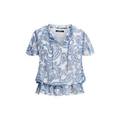 Ralph Lauren Paisley Georgette Top Multi