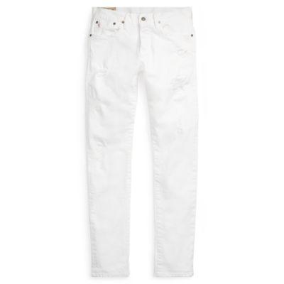 Ralph Lauren Sullivan Slim Stretch Jean Anderson White Repaired