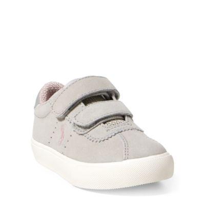 Ralph Lauren Hadley Suede Ez Sneaker Light Grey Suede
