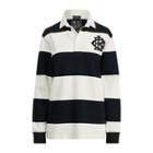 Ralph Lauren Monogram Cotton Rugby Shirt Polo Black/deckwash White