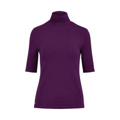 Ralph Lauren Jersey Turtleneck Shirt Dark Mulberry Sp