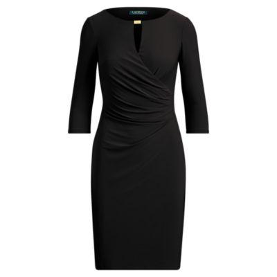 Ralph Lauren Keyhole Stretch Jersey Dress Black 2p