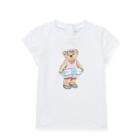Ralph Lauren Beach Bear Cotton T-shirt White 24m