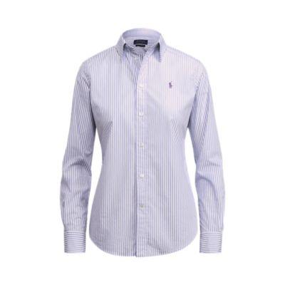 Ralph Lauren Stretch Slim Striped Shirt 556b Plum/white