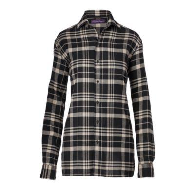 Ralph Lauren Cooper Wool-cashmere Shirt Black & White