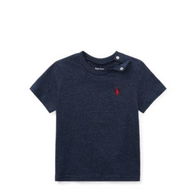 Ralph Lauren Cotton Jersey Crewneck T-shirt Winter Navy Heather 12m
