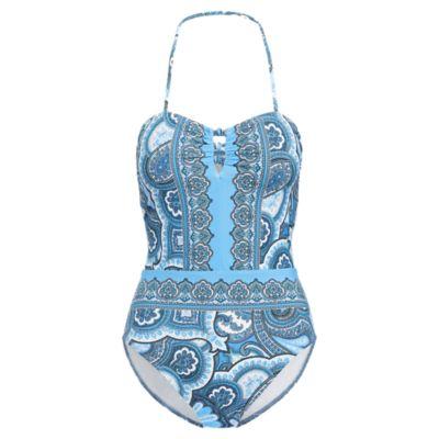 Ralph Lauren Paisley Knot One-piece Suit Blue