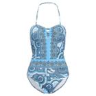Ralph Lauren Paisley Knot One-piece Suit Blue