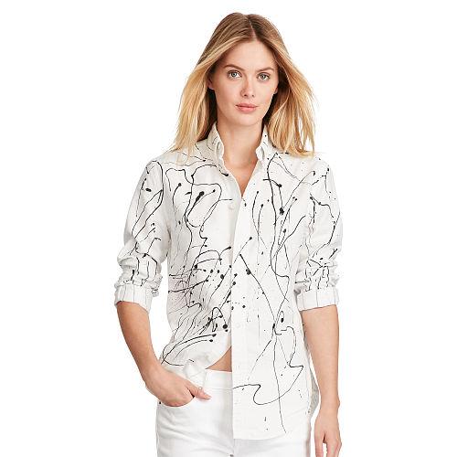 Polo Ralph Lauren Relaxed Painted Oxford Shirt White