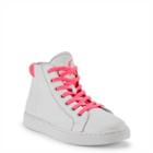 Ralph Lauren Pink Pony Leather Sneaker White