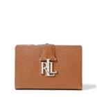 Ralph Lauren Pebbled Leather Compact Wallet Field Brown