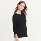 Ralph Lauren Lauren Zip-shoulder Cotton Tee Black
