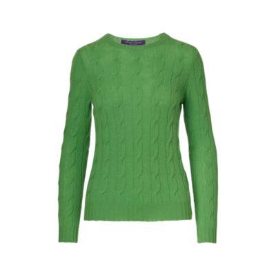 Ralph Lauren Cable-knit Cashmere Sweater Lux Kiwi