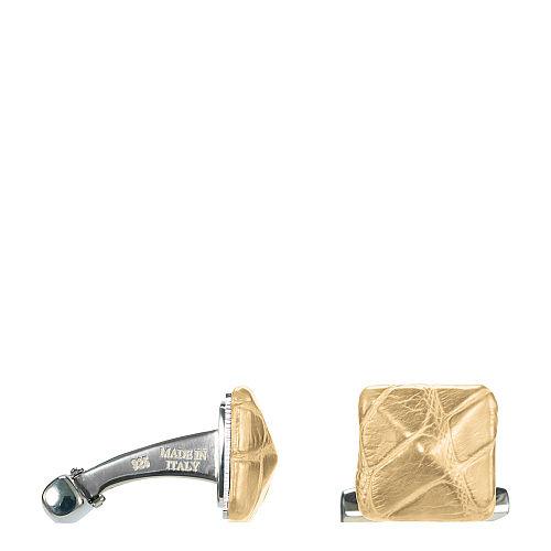 Ralph Lauren Alligator Pyramid Cuff Links Honey/silver