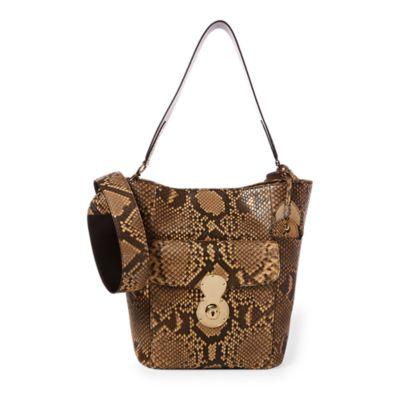 Ralph Lauren The Python Rl Bucket Bag Rl Tan